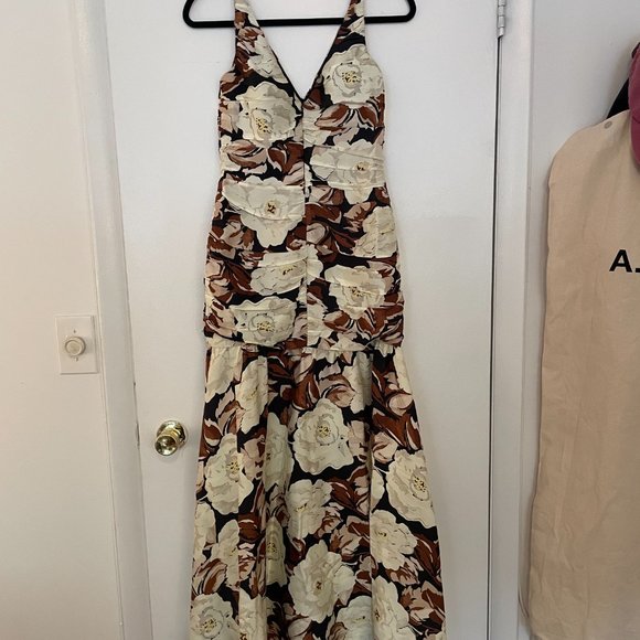 SIR the label Floral Maxi Dress - Cream and Brown - Picture 8 of 14
